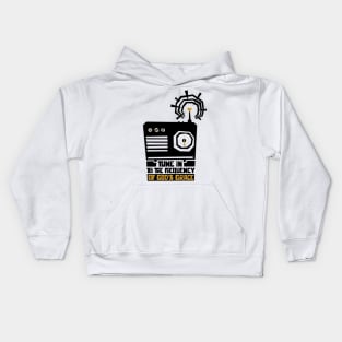 Tune in to the frequency of God's Grace Kids Hoodie